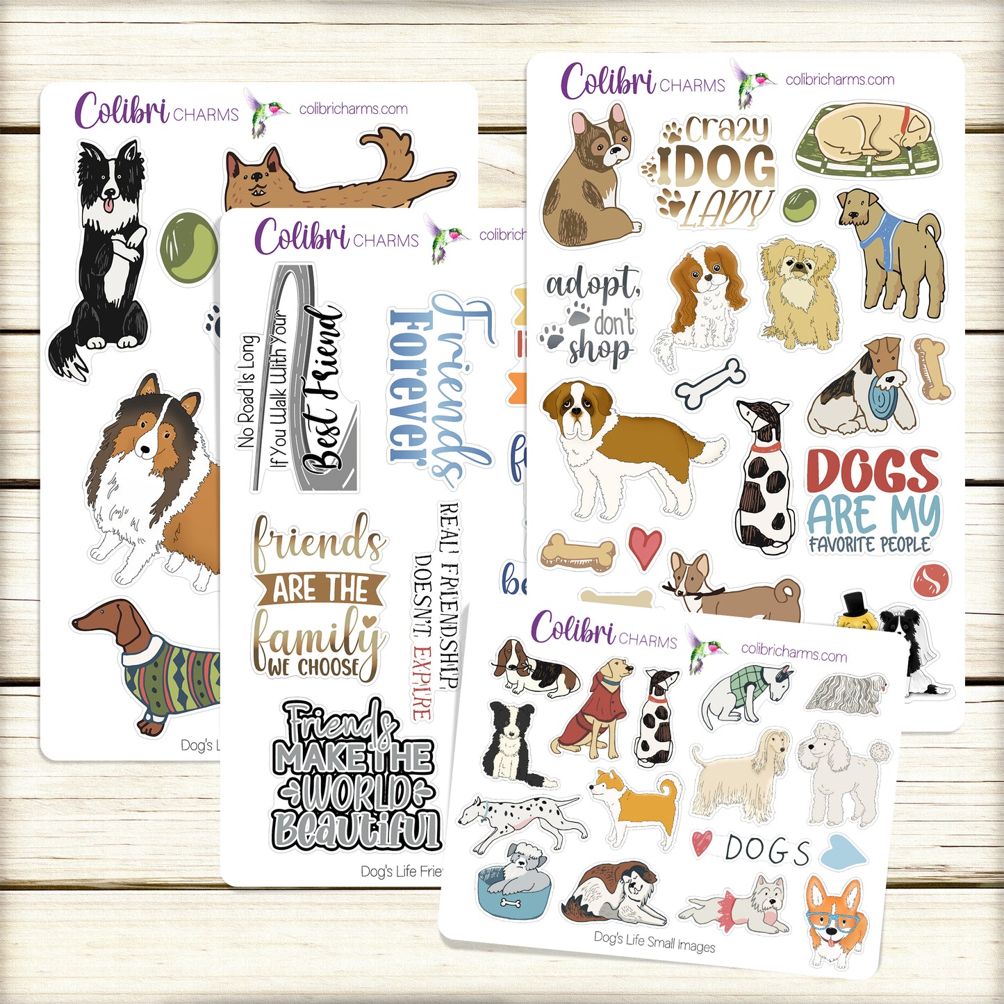 Dog's Life Planner Stickers | Doggy Deco Stickers | Furry Friends Deco | Friendship Planner Sticker Kit | Seasonal Planner Stickers