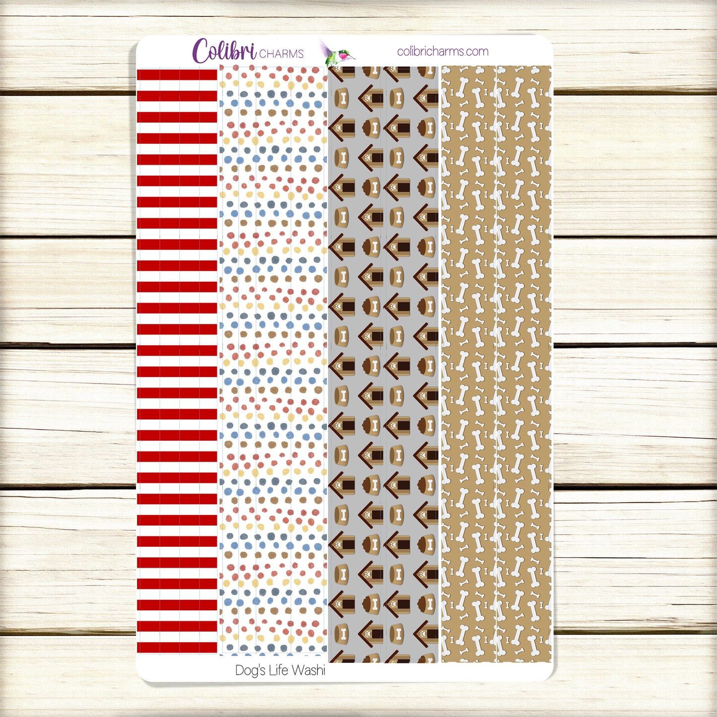 Dog's Life Washi Strip Stickers | Furry Friends Deco | Friendship Planner Stickers | Seasonal Planner Stickers