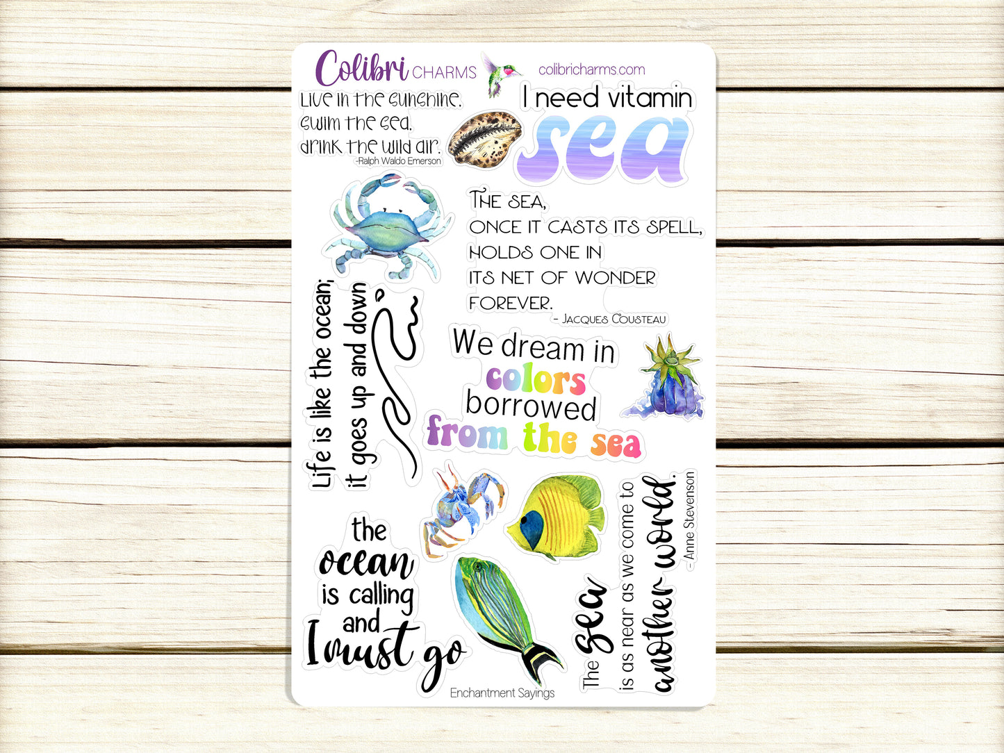 Enchantment Under the Sea Planner Stickers | Sea Life Stickers | Undersea Stickers | Seasonal Planner Stickers