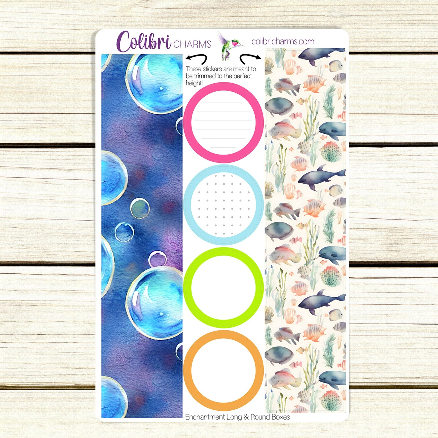 Enchantment Under the Sea Box Planner Stickers | Sea Life Happy Planner Stickers | Seaside | Summer Seasonal Planner |