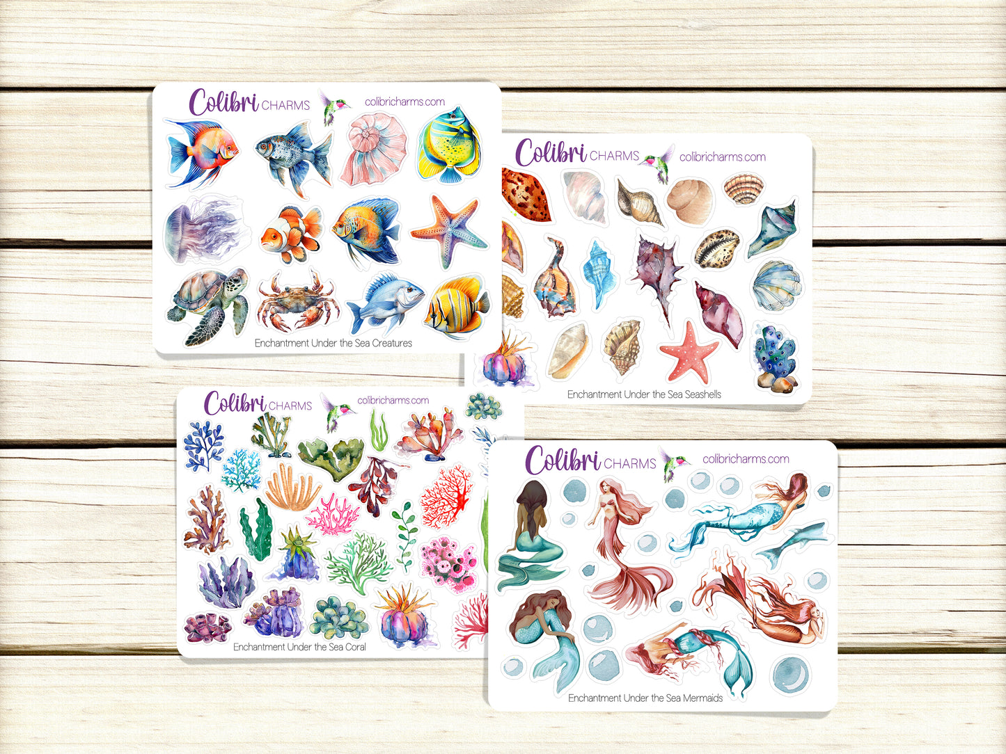 Enchantment Under the Sea Planner Stickers | Sea Life Stickers | Undersea Stickers | Seasonal Planner Stickers