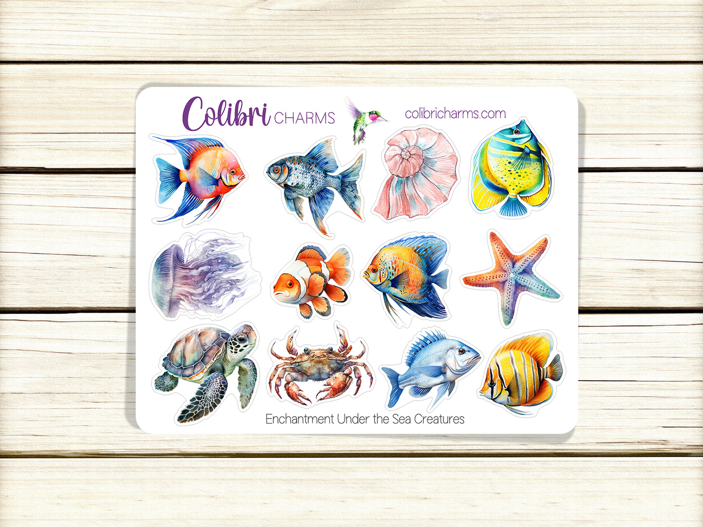 Enchantment Under the Sea Planner Stickers | Sea Life Stickers | Undersea Stickers | Seasonal Planner Stickers