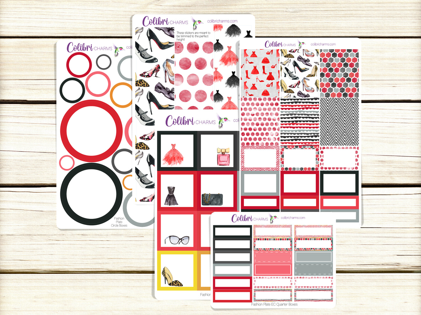 Fashion Plate Box Planner Stickers, Happy Planner Stickers, Seasonal Planner, Functional Planning