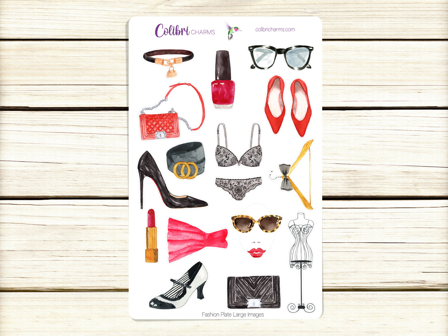 Fashion Plate Planner Stickers, Couture Deco Stickers, Luxury Brand Deco, Fashionista Planner Sticker Kit, Seasonal Planner Stickers