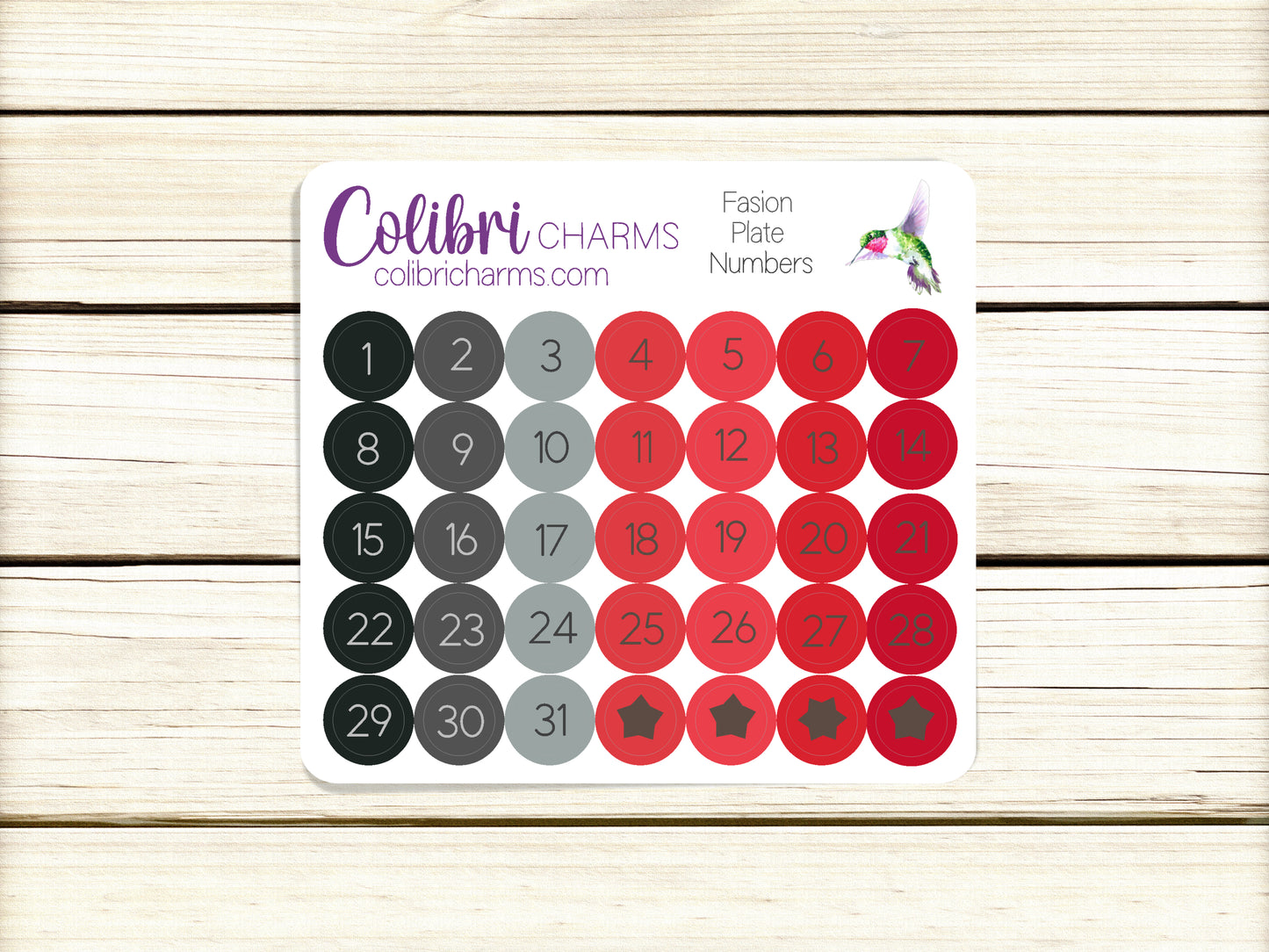 Fashion Plate Brushstroke Days of the Week Planner Stickers, Colorful Watercolor DOTW, Number Stickers, Date Dots