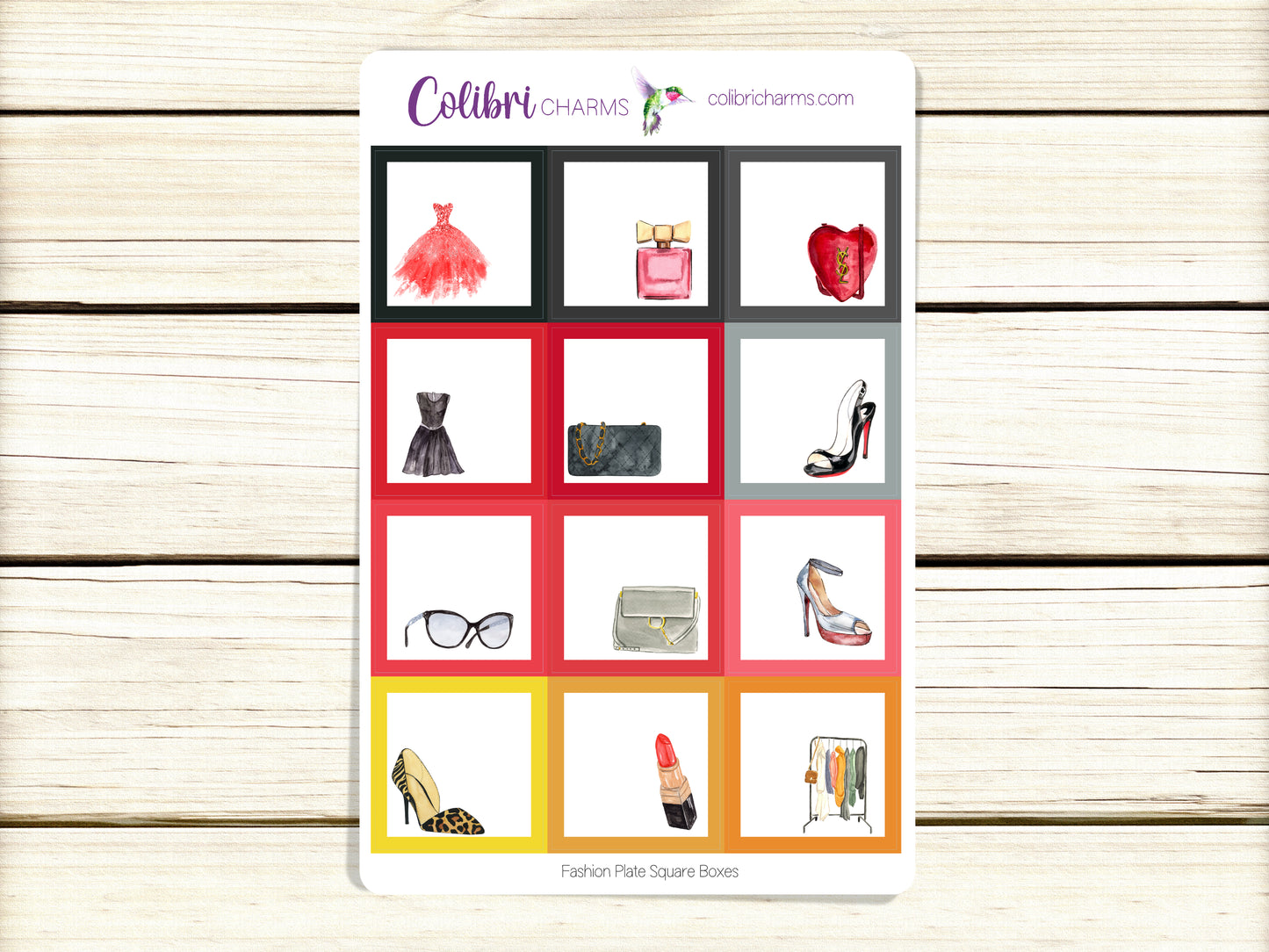 Fashion Plate Box Planner Stickers, Happy Planner Stickers, Seasonal Planner, Functional Planning