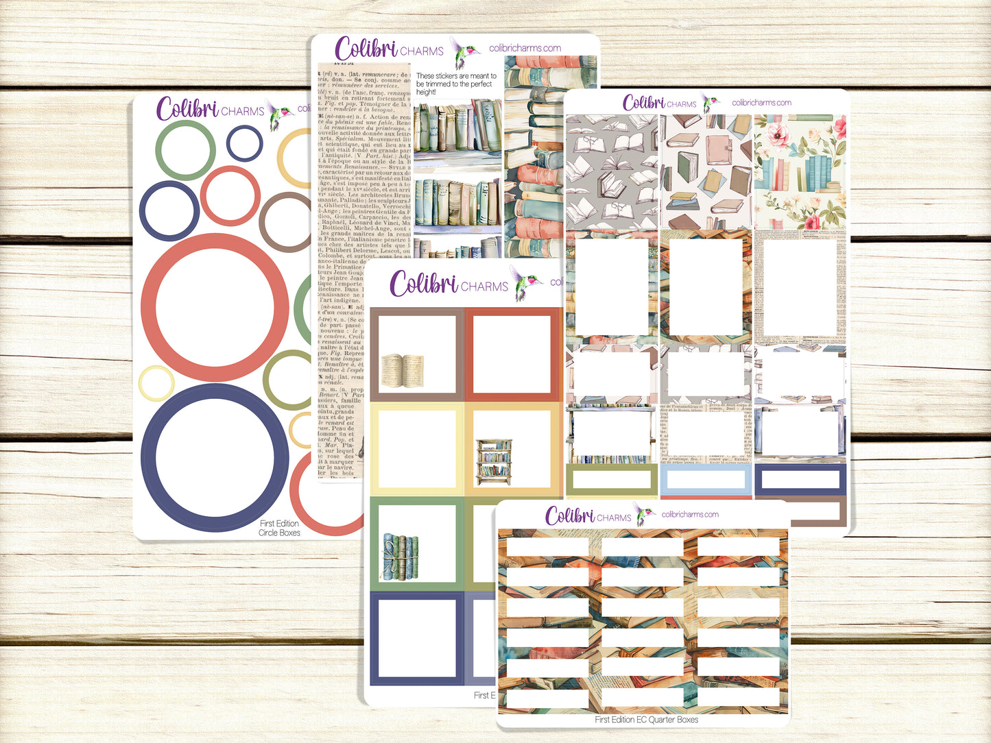 First Edition Box Planner Stickers, Book Journal Happy Planner Stickers, Reading Seasonal Planner, Functional Planning