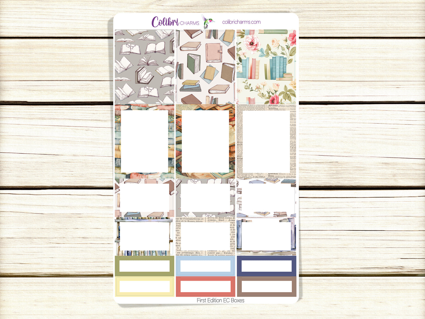 First Edition Box Planner Stickers, Book Journal Happy Planner Stickers, Reading Seasonal Planner, Functional Planning