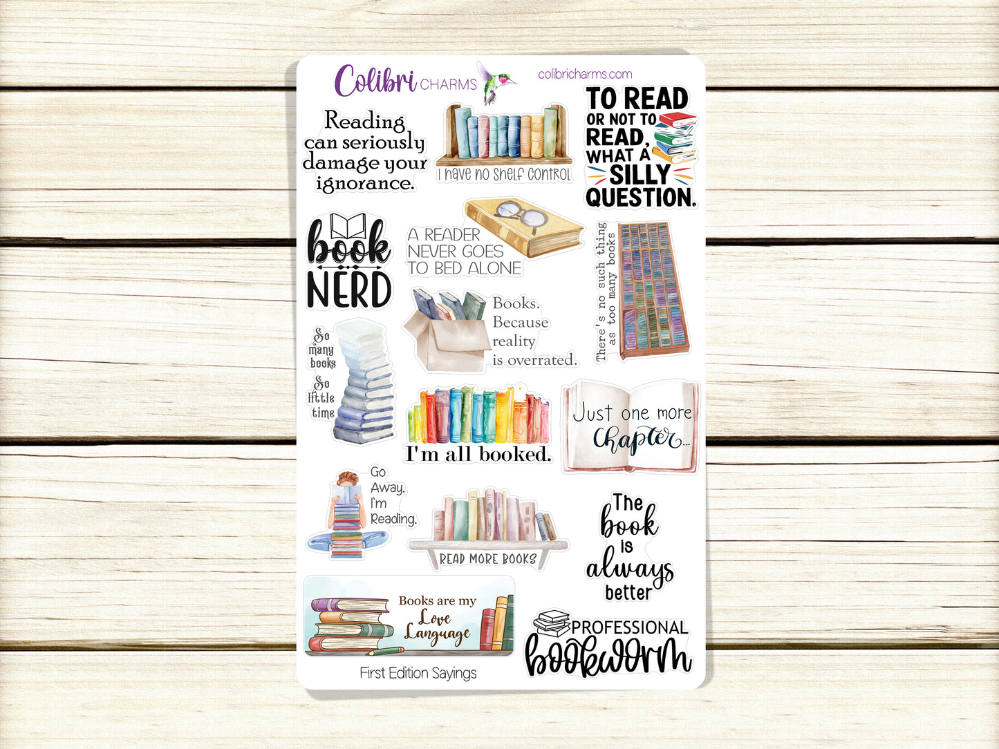 First Edition Planner Stickers, Reading Journal Deco Stickers, Bookish Deco, Avid Reader's Planner Sticker Kit, Seasonal Planner Stickers