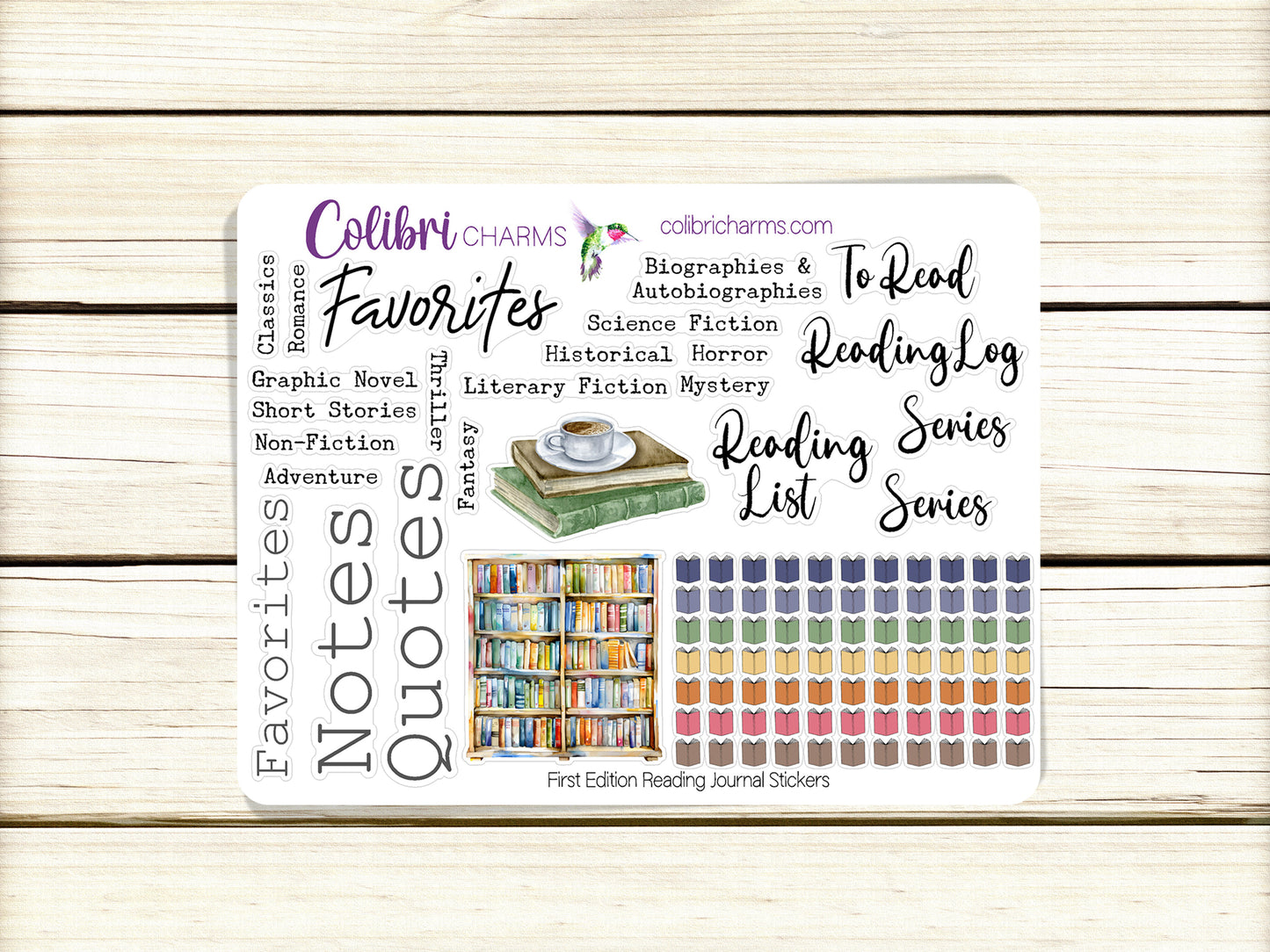 First Edition Planner Stickers, Reading Journal Deco Stickers, Bookish Deco, Avid Reader's Planner Sticker Kit, Seasonal Planner Stickers