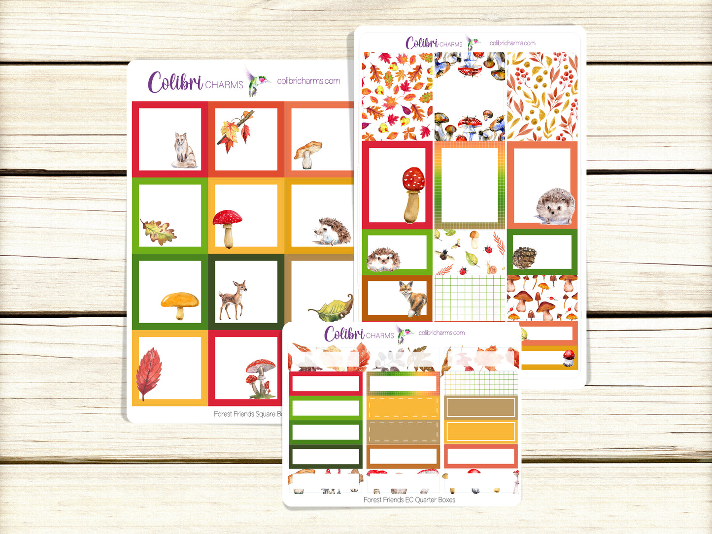 Forest Friends Box Planner Stickers | Autumn Stickers | Happy Planner Stickers | Seasonal Planner |