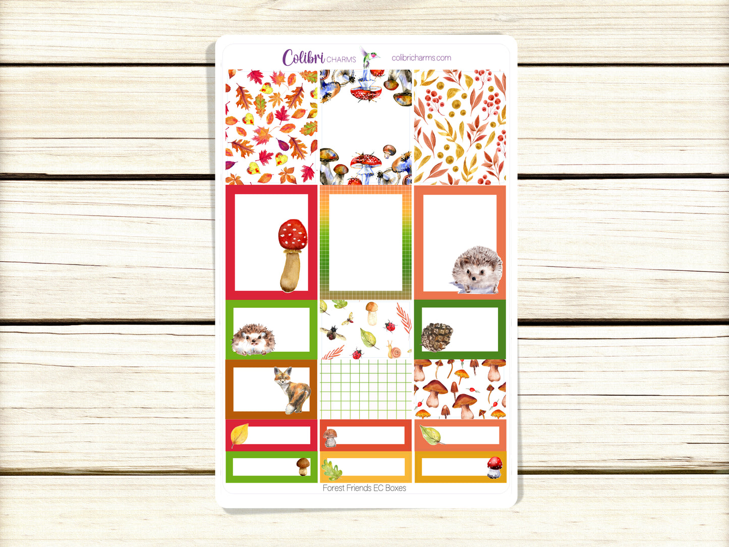 Forest Friends Box Planner Stickers | Autumn Stickers | Happy Planner Stickers | Seasonal Planner |