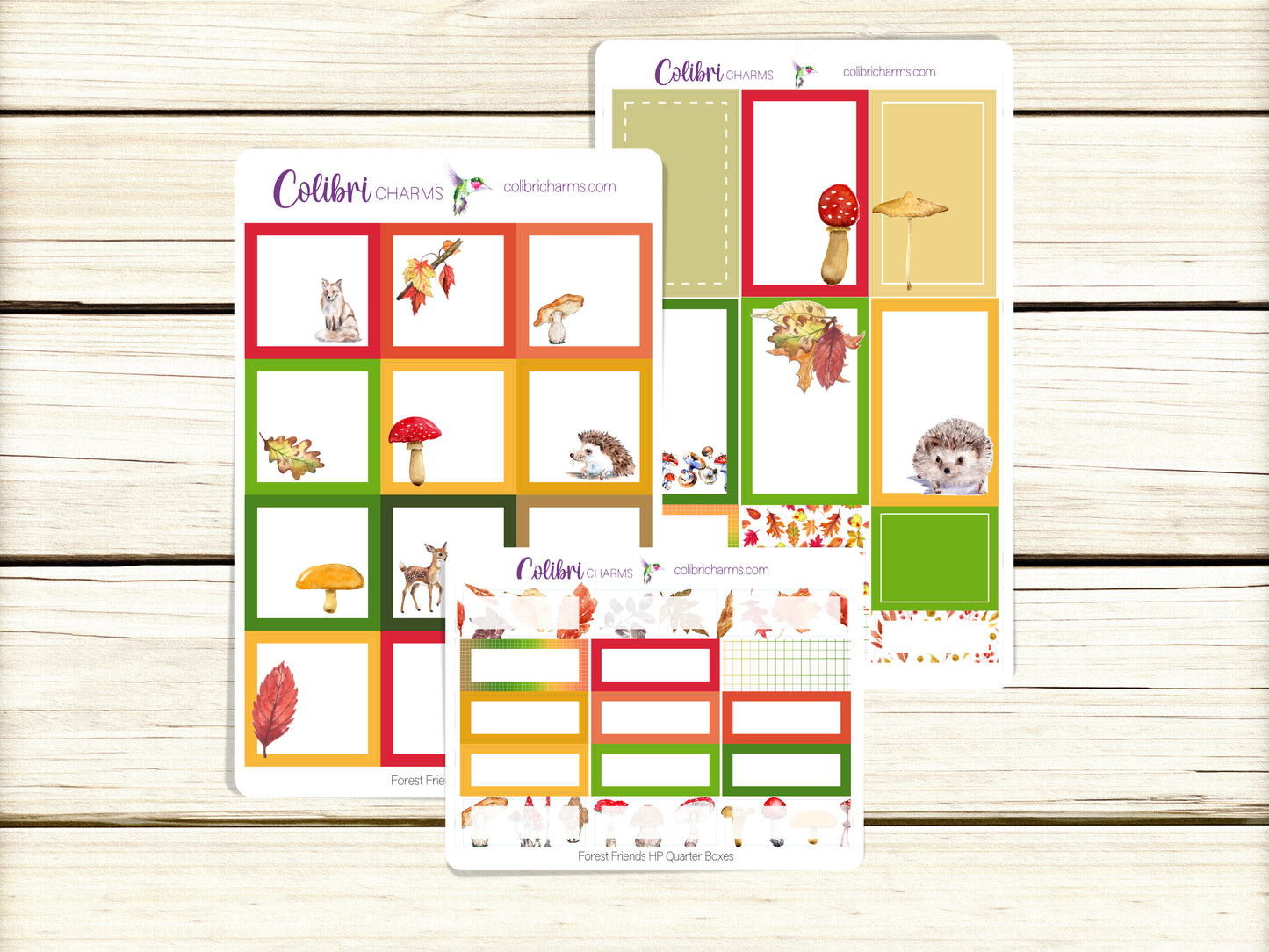Forest Friends Box Planner Stickers | Autumn Stickers | Happy Planner Stickers | Seasonal Planner |