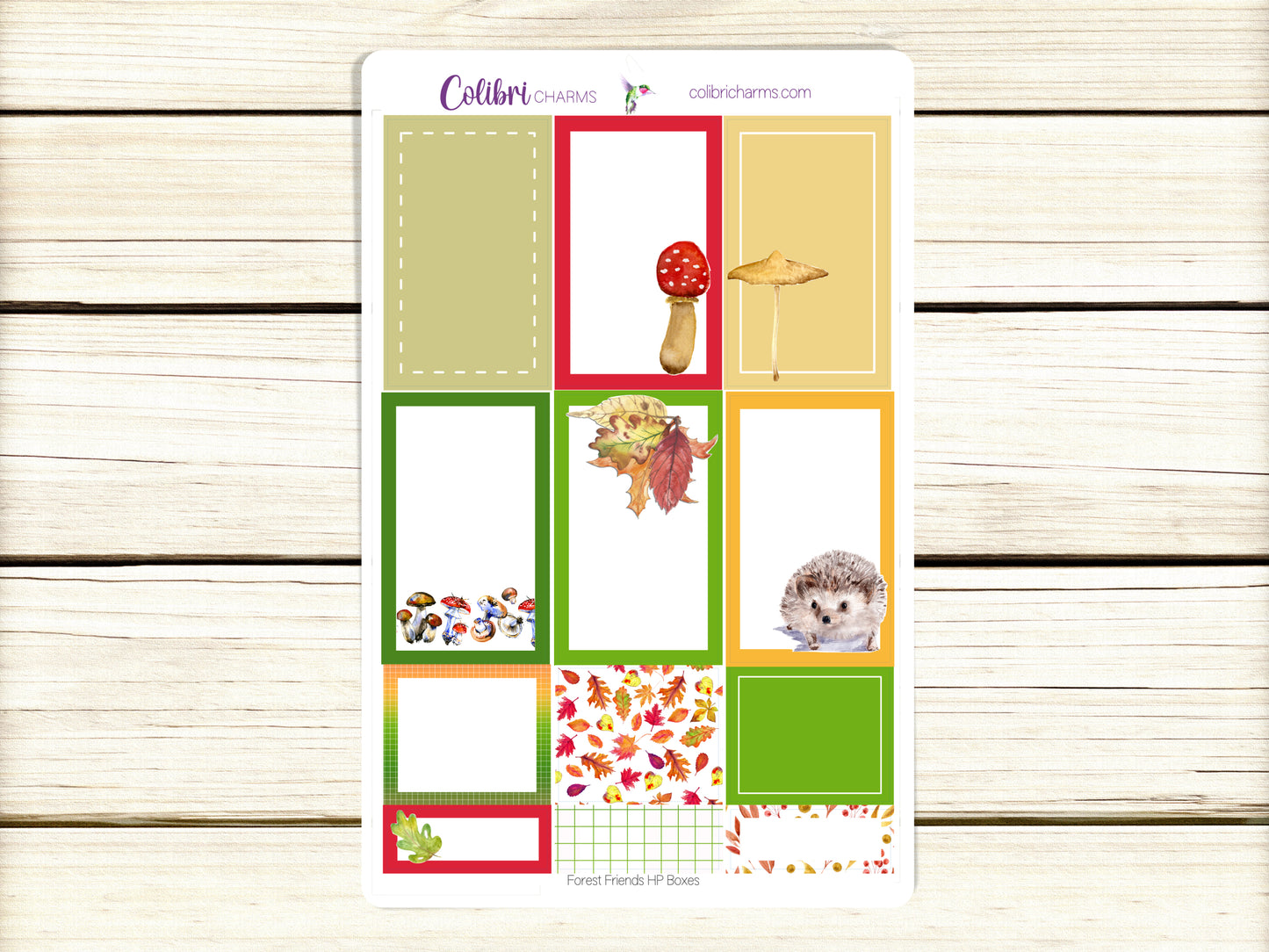 Forest Friends Box Planner Stickers | Autumn Stickers | Happy Planner Stickers | Seasonal Planner |