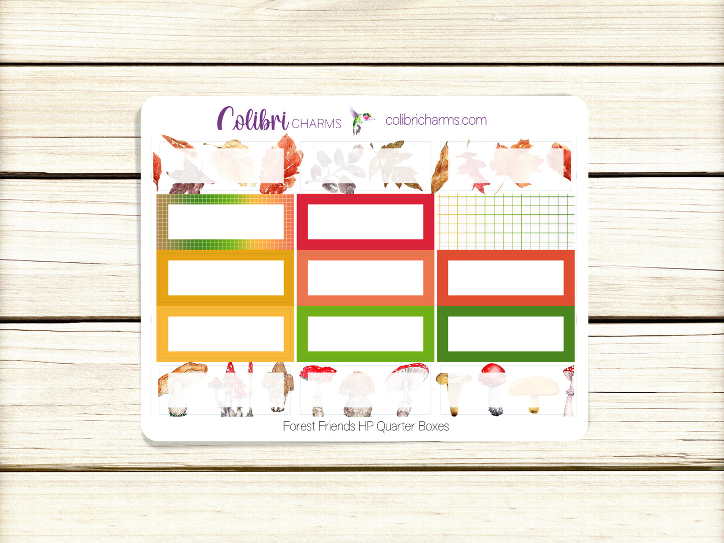 Forest Friends Box Planner Stickers | Autumn Stickers | Happy Planner Stickers | Seasonal Planner |