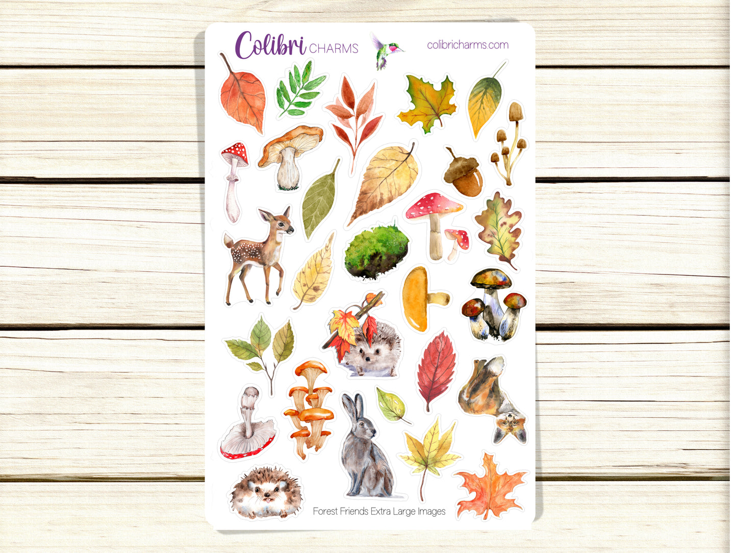 Forest Friends Planner Stickers | Critters Stickers | Deco | Autumn Leaf Planner Sticker Kit | Seasonal Planner Stickers