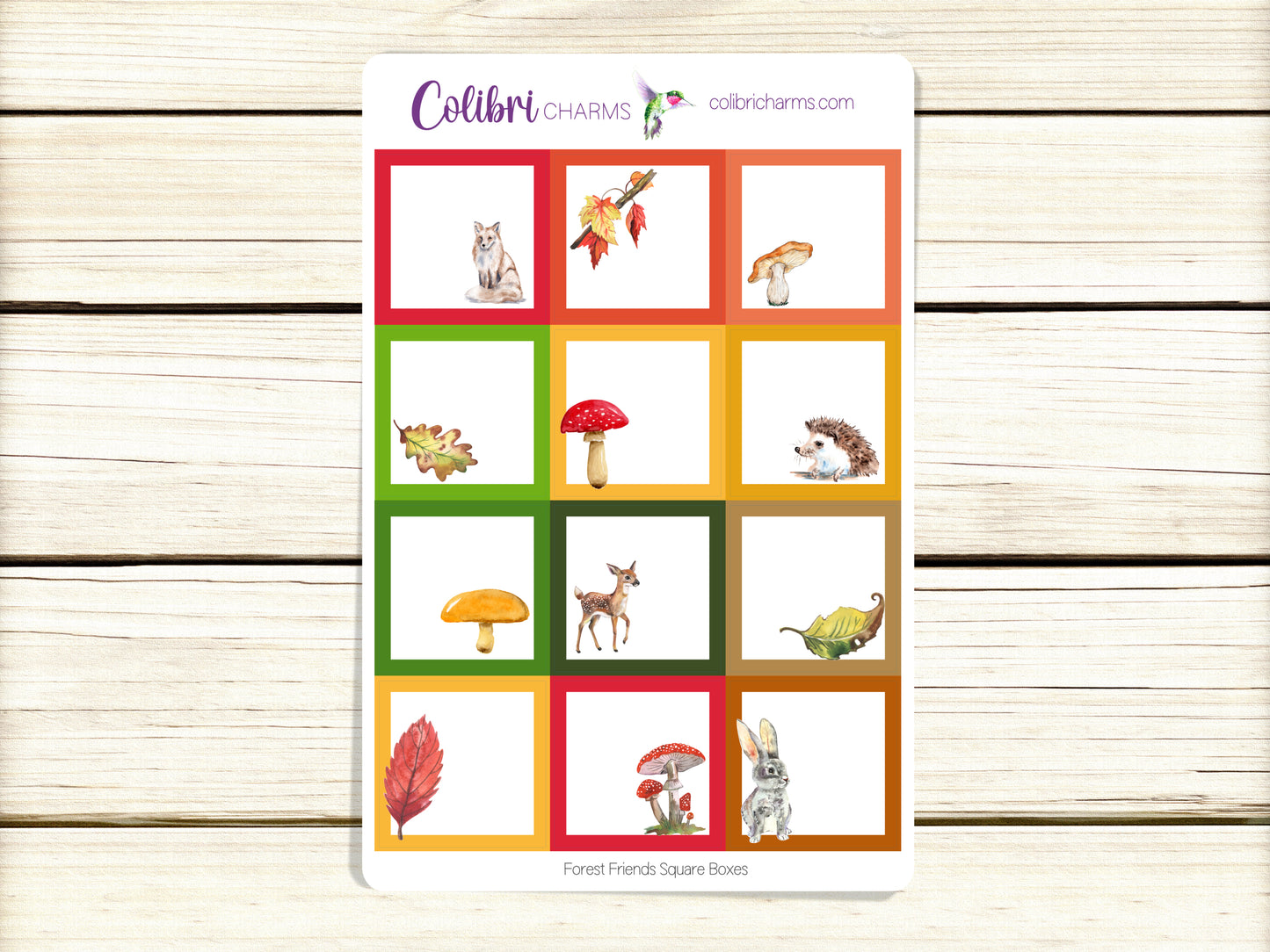 Forest Friends Box Planner Stickers | Autumn Stickers | Happy Planner Stickers | Seasonal Planner |