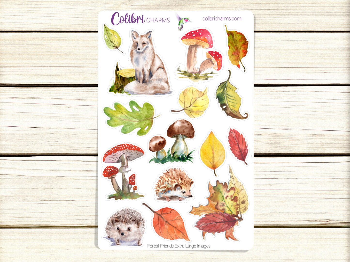 Forest Friends Planner Stickers | Critters Stickers | Deco | Autumn Leaf Planner Sticker Kit | Seasonal Planner Stickers