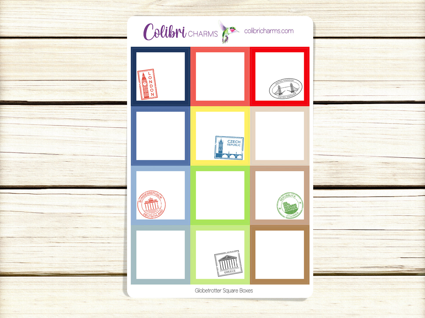 Globetrotter Box Planner Stickers | Travel Stickers | Traveling Stickers | Happy Planner Stickers | EC Stickers