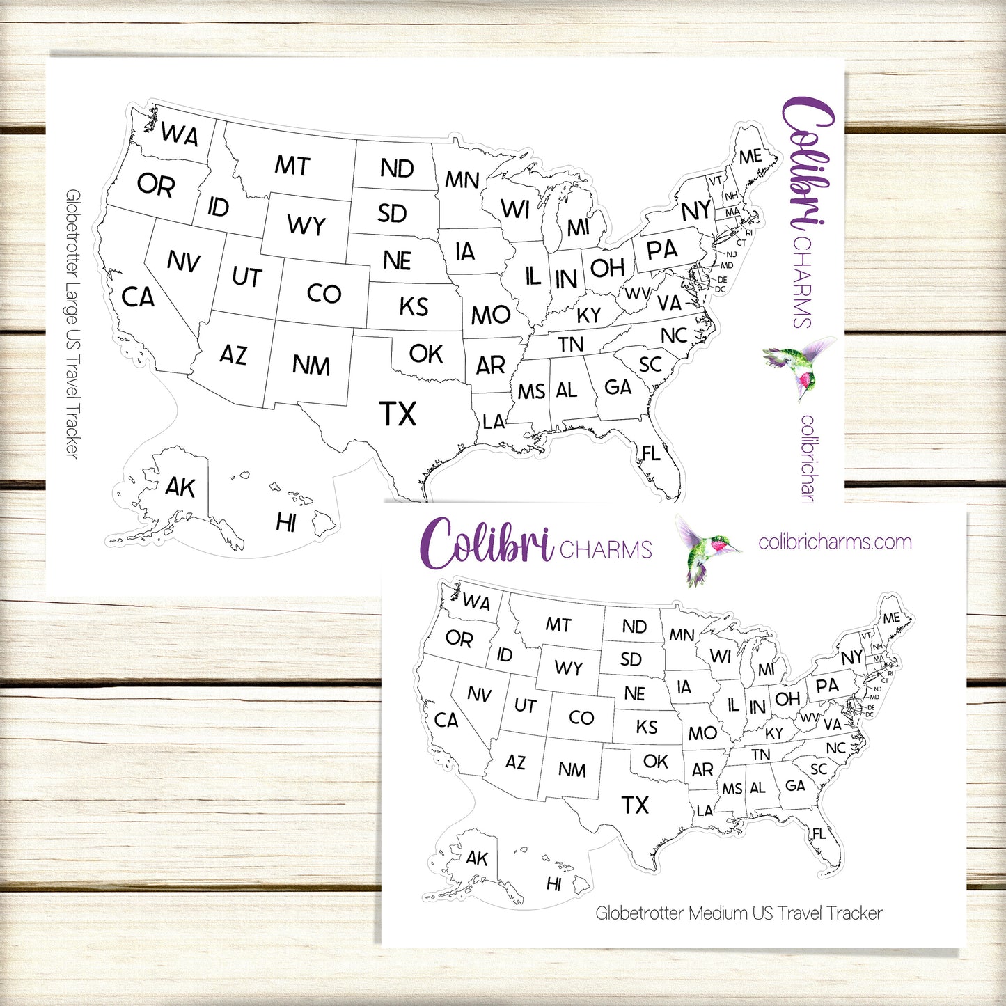 US Tracker Stickers | United States Map Tracker Stickers | Travel Tracker Stickers | US Map Coloring Sticker