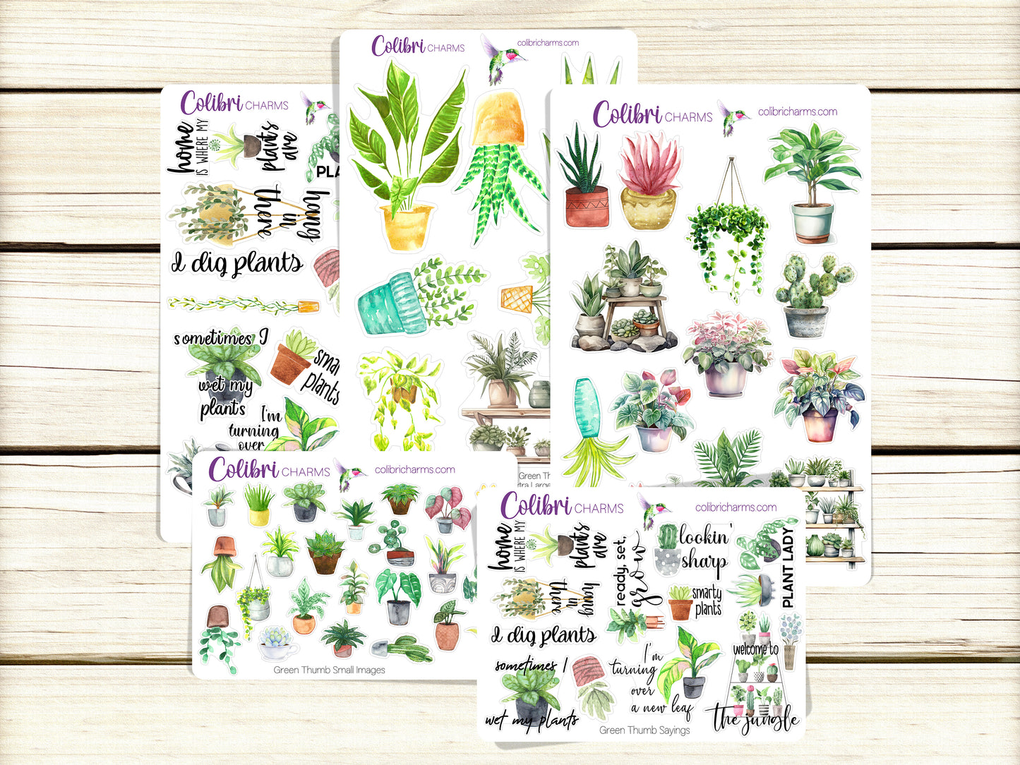 Green Thumb Planner Stickers | Plant Lovers’ Stickers | Plant Fan Stickers | Houseplant Stickers | Seasonal Planner Stickers