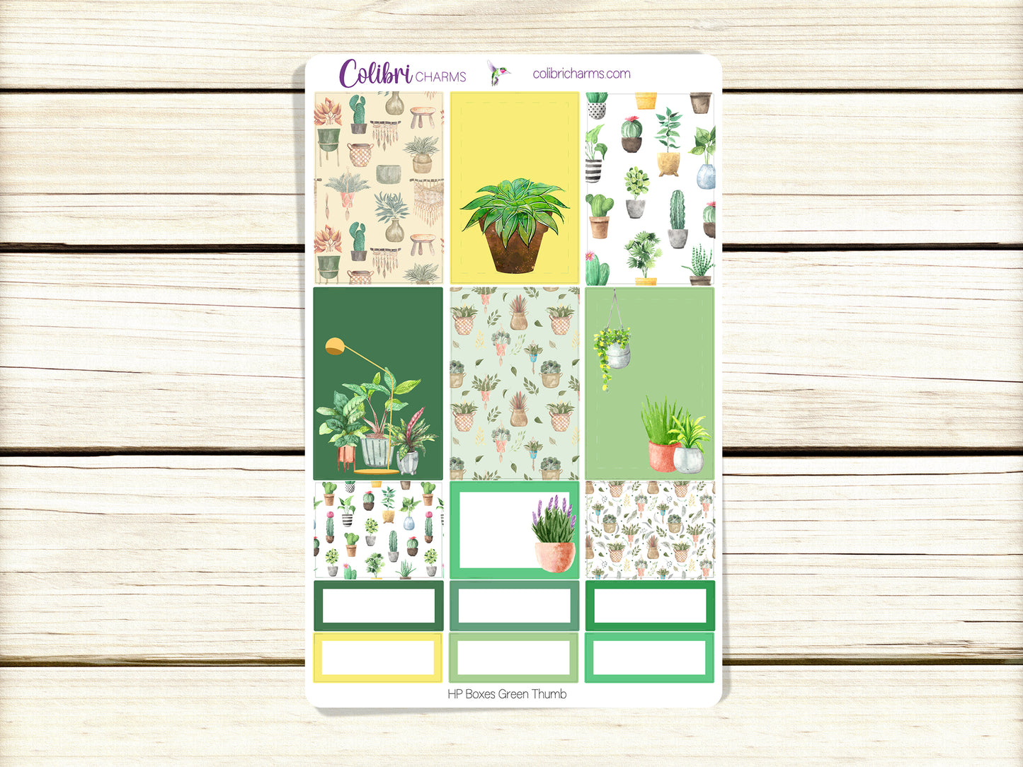 Green Thumb Box Planner Stickers | Plant Lovers' Stickers | Classic Happy Planner Stickers | Seasonal Planner Stickers | EC Stickers