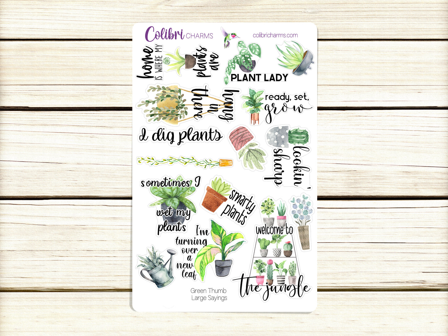 Green Thumb Planner Stickers | Plant Lovers’ Stickers | Plant Fan Stickers | Houseplant Stickers | Seasonal Planner Stickers