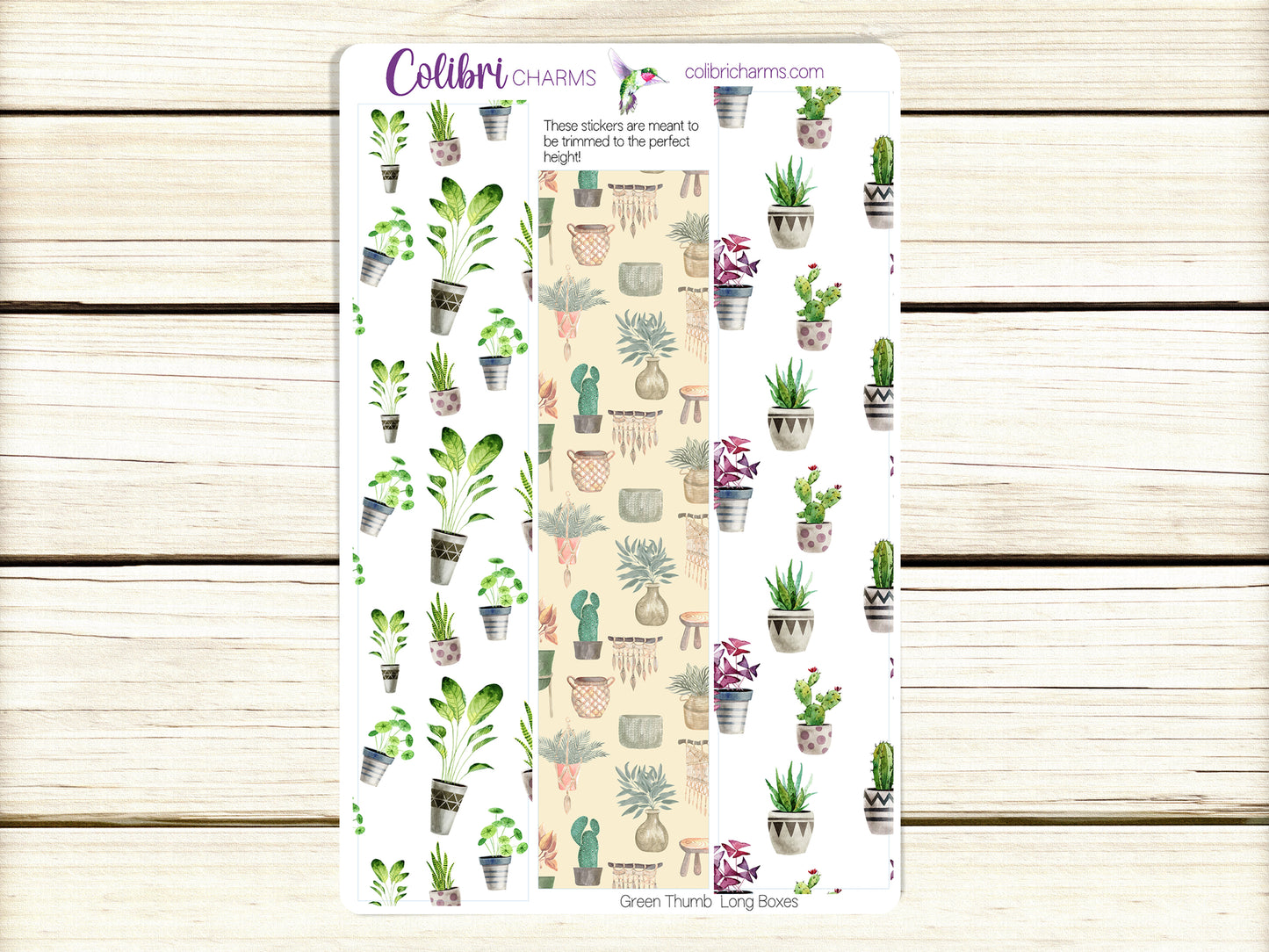 Green Thumb Box Planner Stickers | Plant Lovers' Stickers | Classic Happy Planner Stickers | Seasonal Planner Stickers | EC Stickers