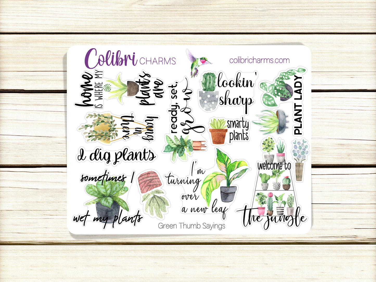 Green Thumb Planner Stickers | Plant Lovers’ Stickers | Plant Fan Stickers | Houseplant Stickers | Seasonal Planner Stickers