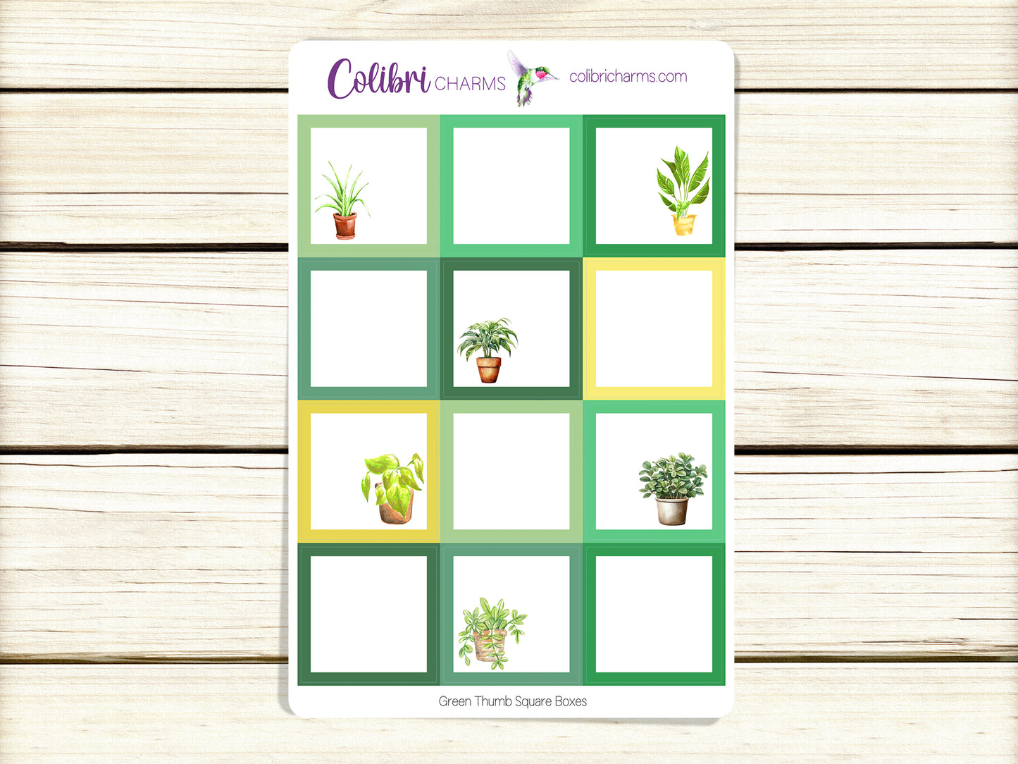 Green Thumb Box Planner Stickers | Plant Lovers' Stickers | Classic Happy Planner Stickers | Seasonal Planner Stickers | EC Stickers