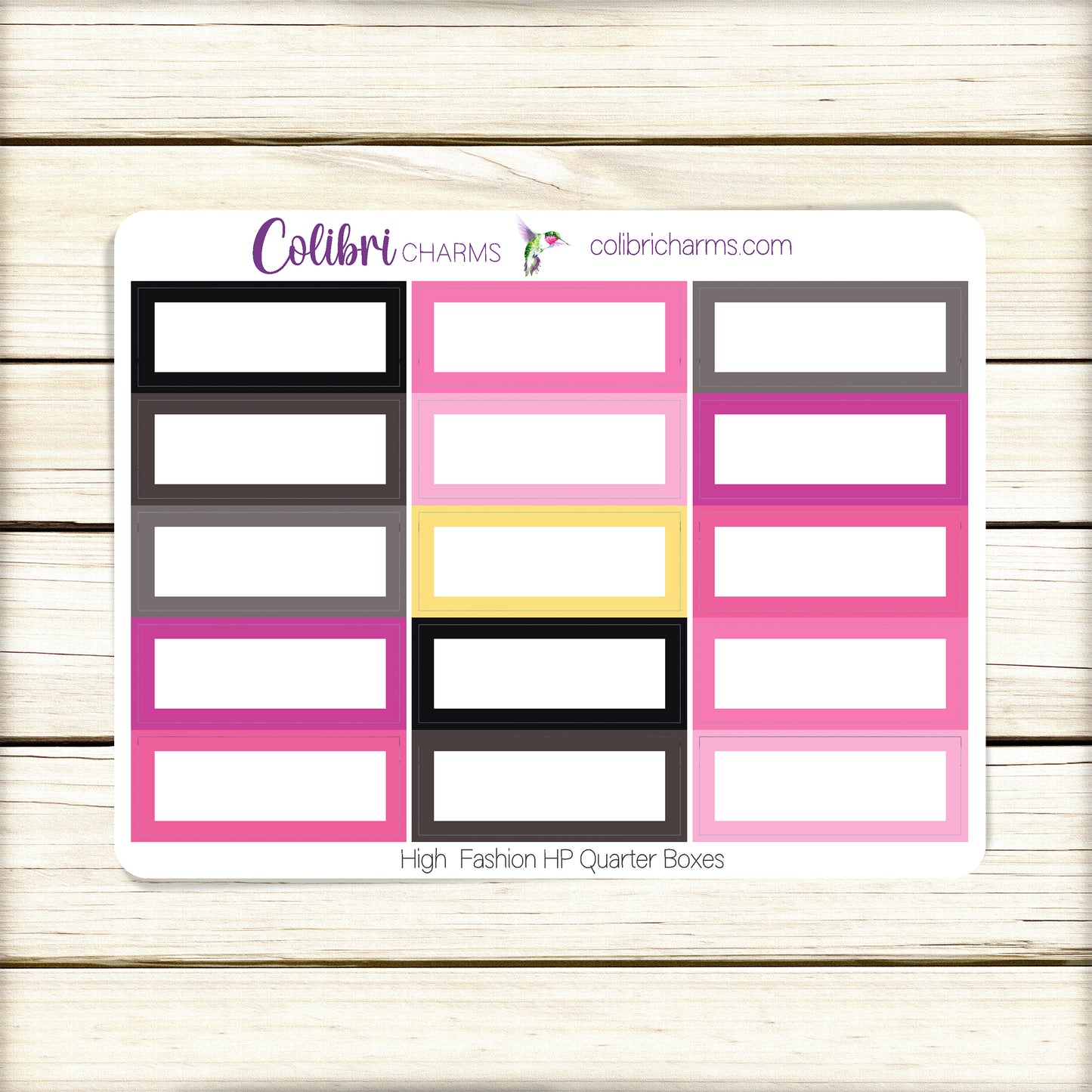 High Fashion Box Planner Stickers | Collection Stickers | Happy Planner Stickers | Couture Planner |