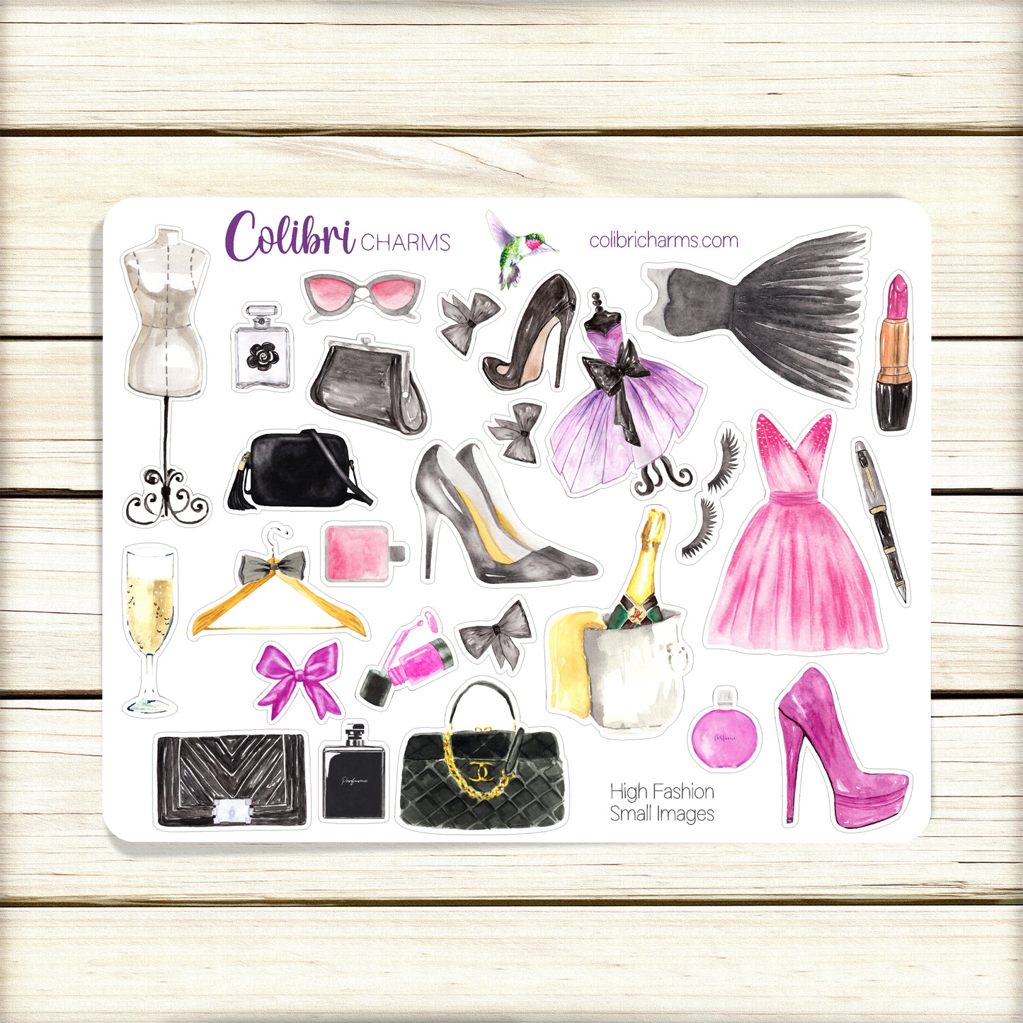 High Fashion Planner Deco Stickers | Couture Stickers | Stylish Stickers