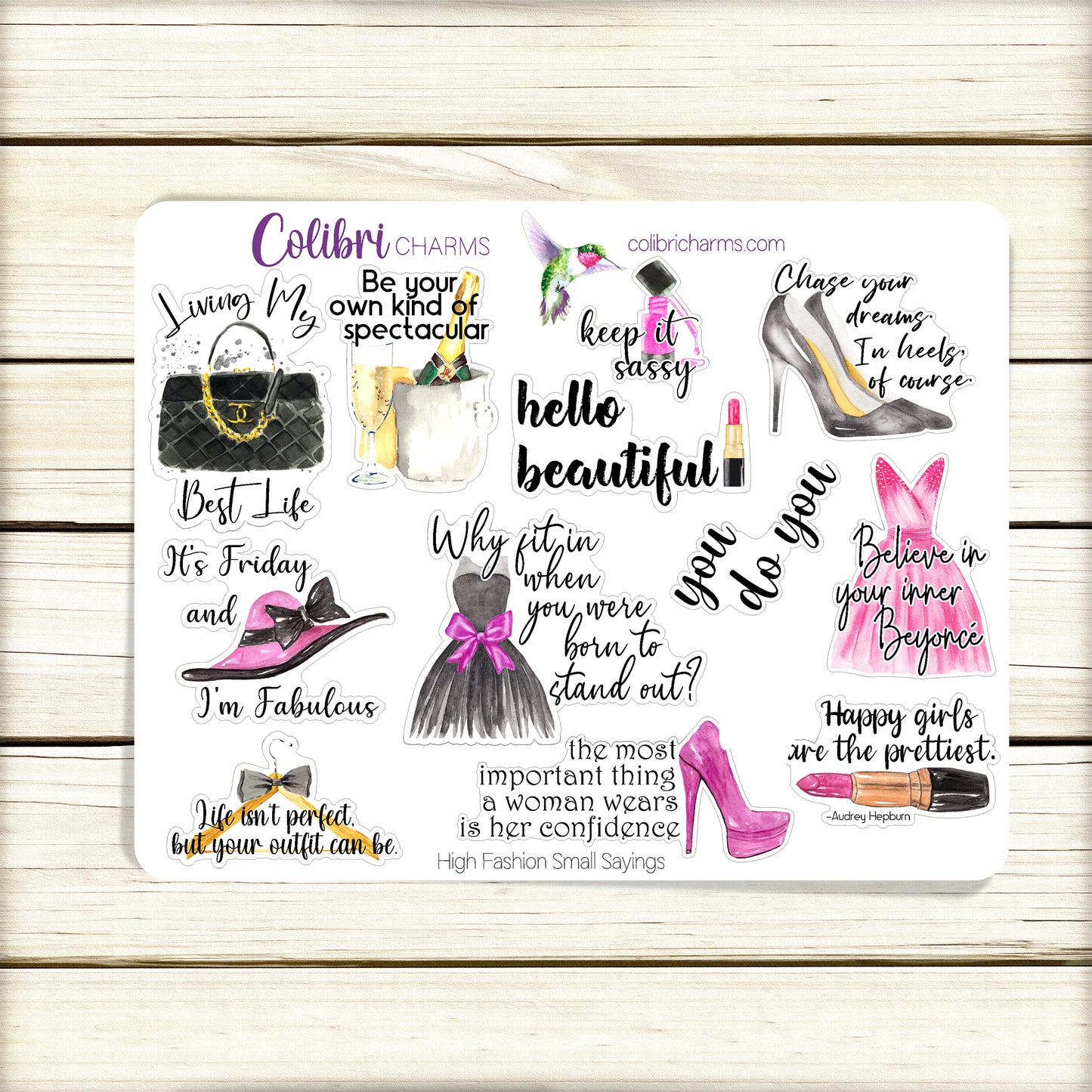 High Fashion Planner Deco Stickers | Couture Stickers | Stylish Stickers