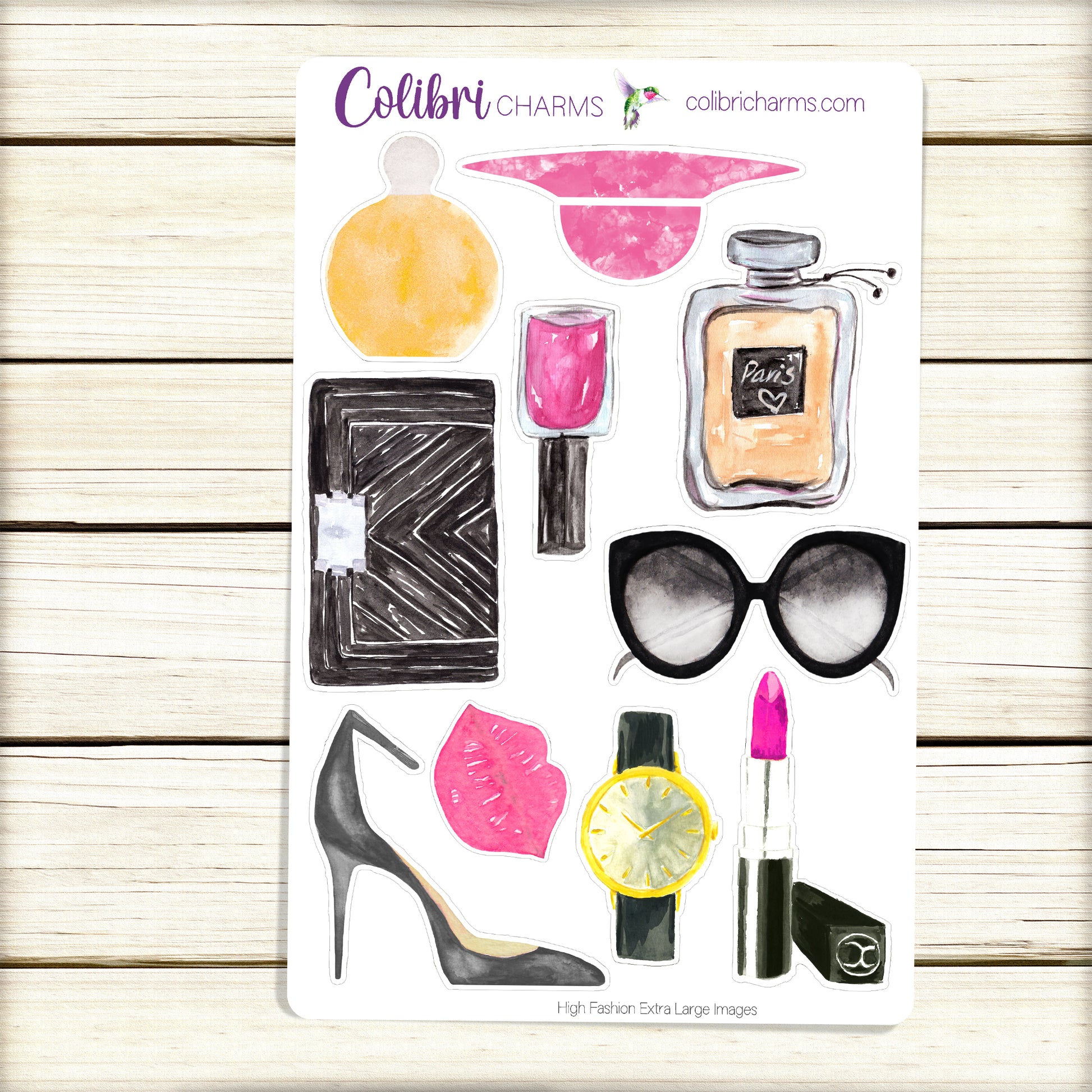 High Fashion Journal Kit, Couture Decor, Luxury Brand Planner Stickers, Bullet