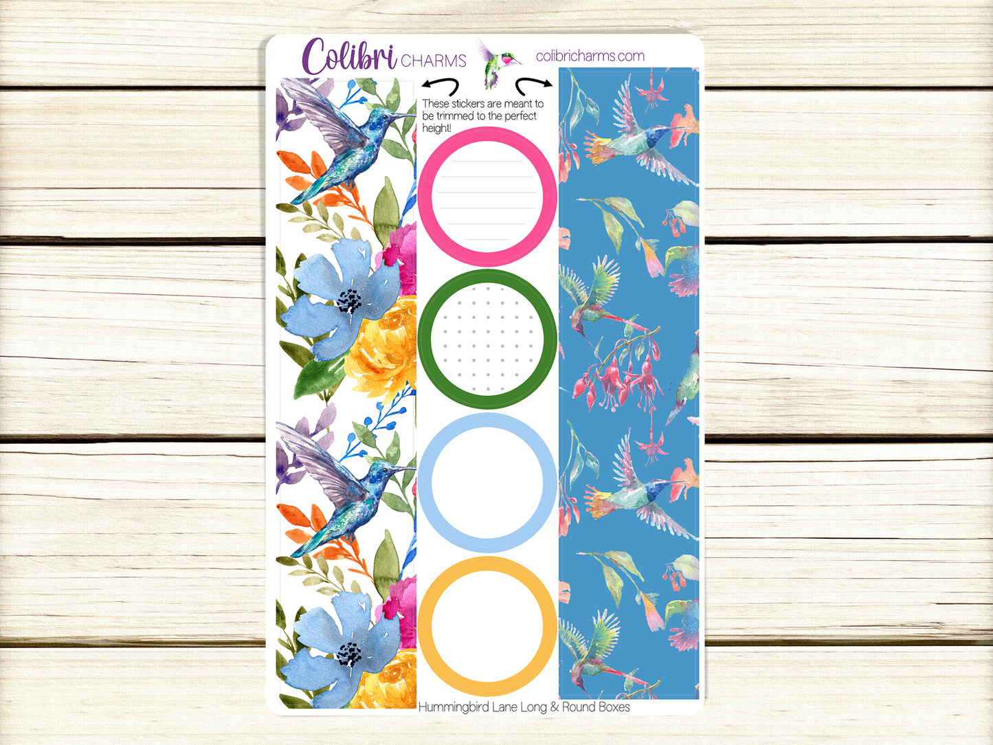 Hummingbird Lane Box Planner Stickers | Floral Happy Planner Stickers | Seasonal Planner | Functional Planning