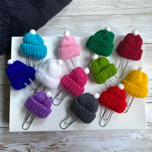 Stocking Cap Clips | Winter Beanie | Cozy Hat Clips | Knit Cap | Toboggan Hat |