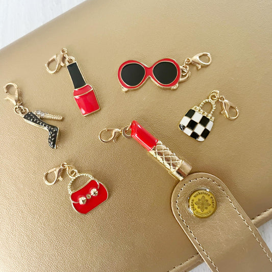 Fashion Plate Charms | High Heel Bookmark | Luxury Handbag Stitch Marker | Couture Charms |Designer Charms