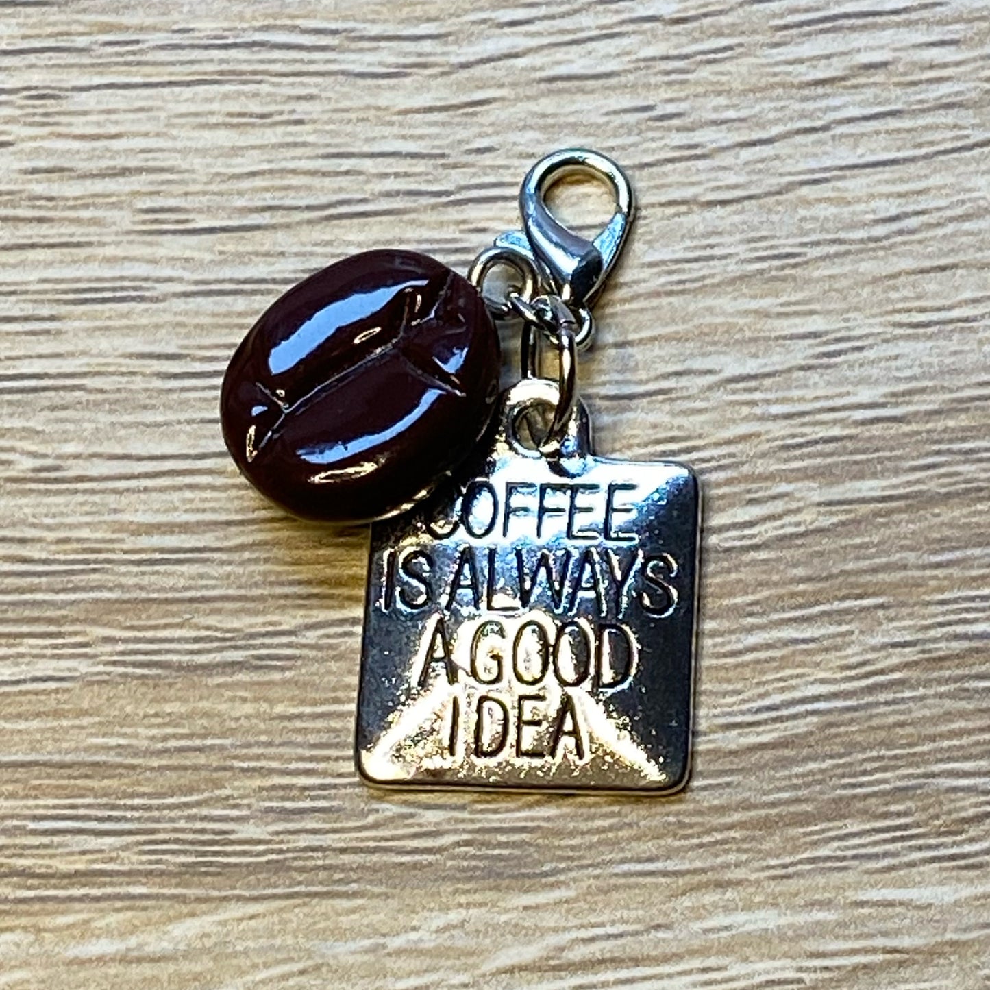 Coffee Is Always a Good Idea Charm (with or without coffee bean) | Coffee Charm | Coffee Bean Planner Clip | Caffeine Bookmark