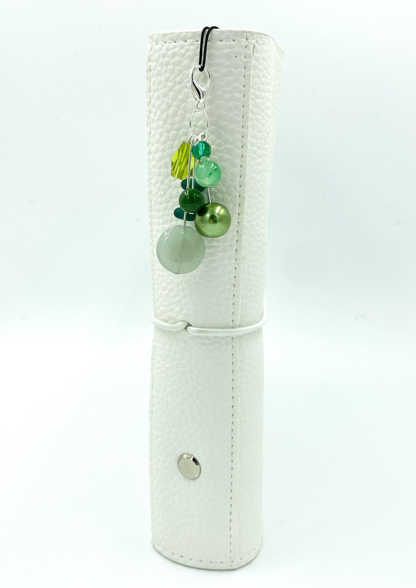 Green Thumb Beaded Planner Charm, Sparkly Dangly Charm, Colorful Bead Cluster
