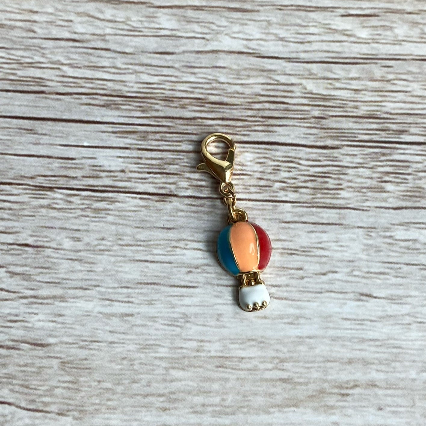 Enamel Hot Air Balloon Planner Charms | Tiny Clip | Stitch Marker | Bookmark | Progress Keeper | Counter