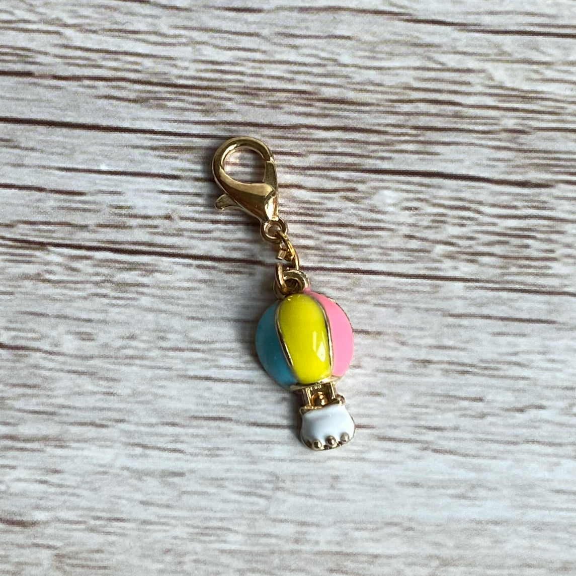 Enamel Hot Air Balloon Planner Charms | Tiny Clip | Stitch Marker | Bookmark | Progress Keeper | Counter