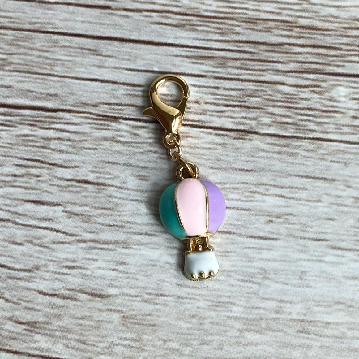 Enamel Hot Air Balloon Planner Charms | Tiny Clip | Stitch Marker | Bookmark | Progress Keeper | Counter