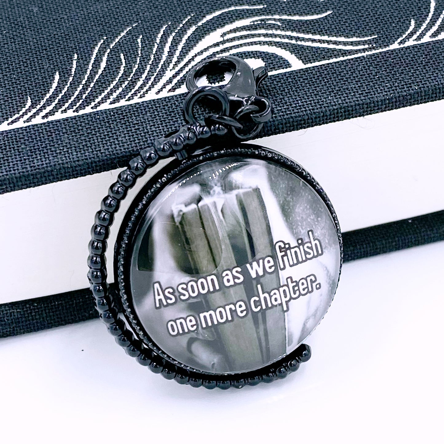 Two-Sided Book Lovers 25mm Cabochons, Spinning Charm, Bookish Bookmarks, Bookworm Necklace, Librarian or Teacher Gifts Under $10, Gift for Mom, Mum