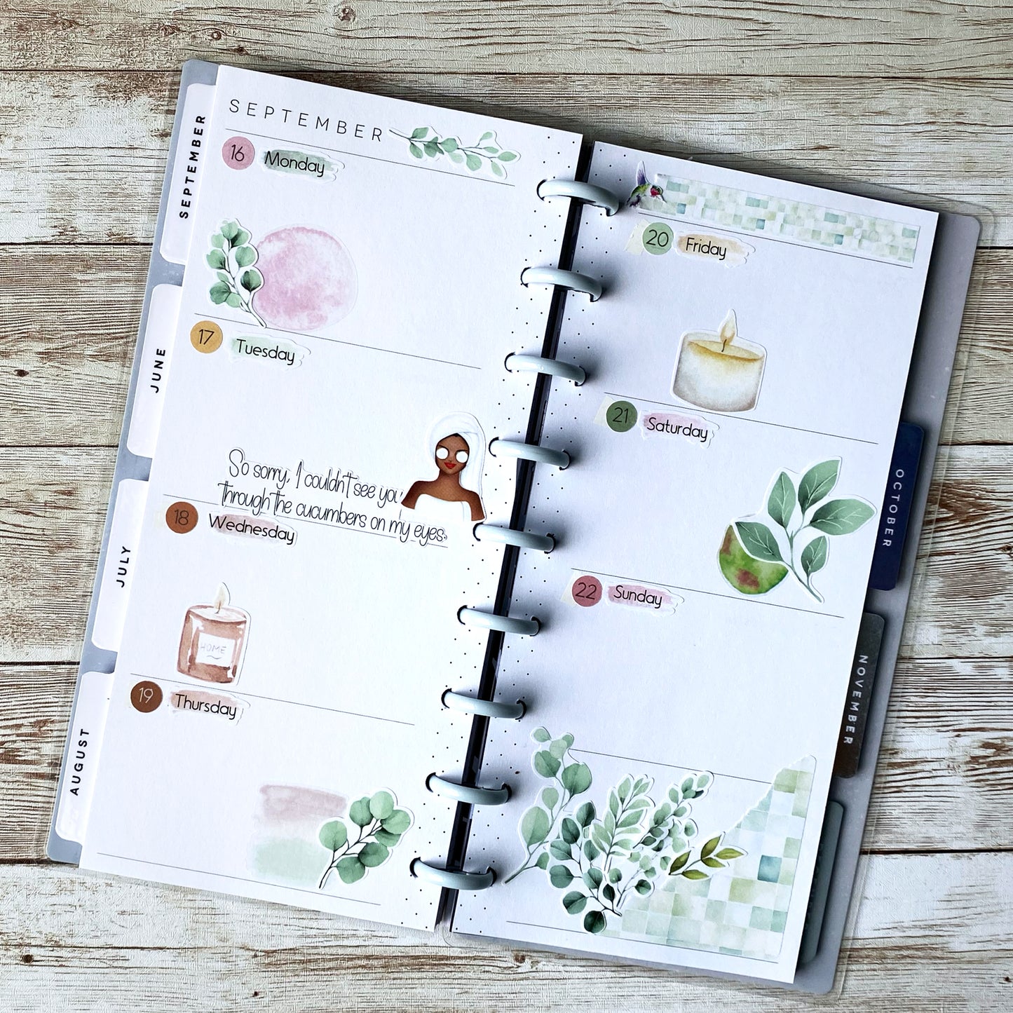 Spa Day Planner Stickers | Relaxation Deco Stickers | Self Care Deco | Massage Planner Sticker Kit | Seasonal Planner Stickers