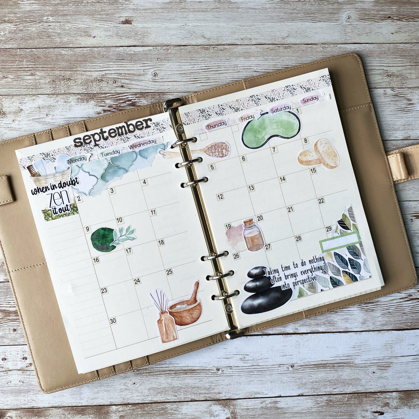 Spa Day Watercolor Splotches Planner Stickers | Restful Palette Paint Swatch Stickers | Pink Green Planner