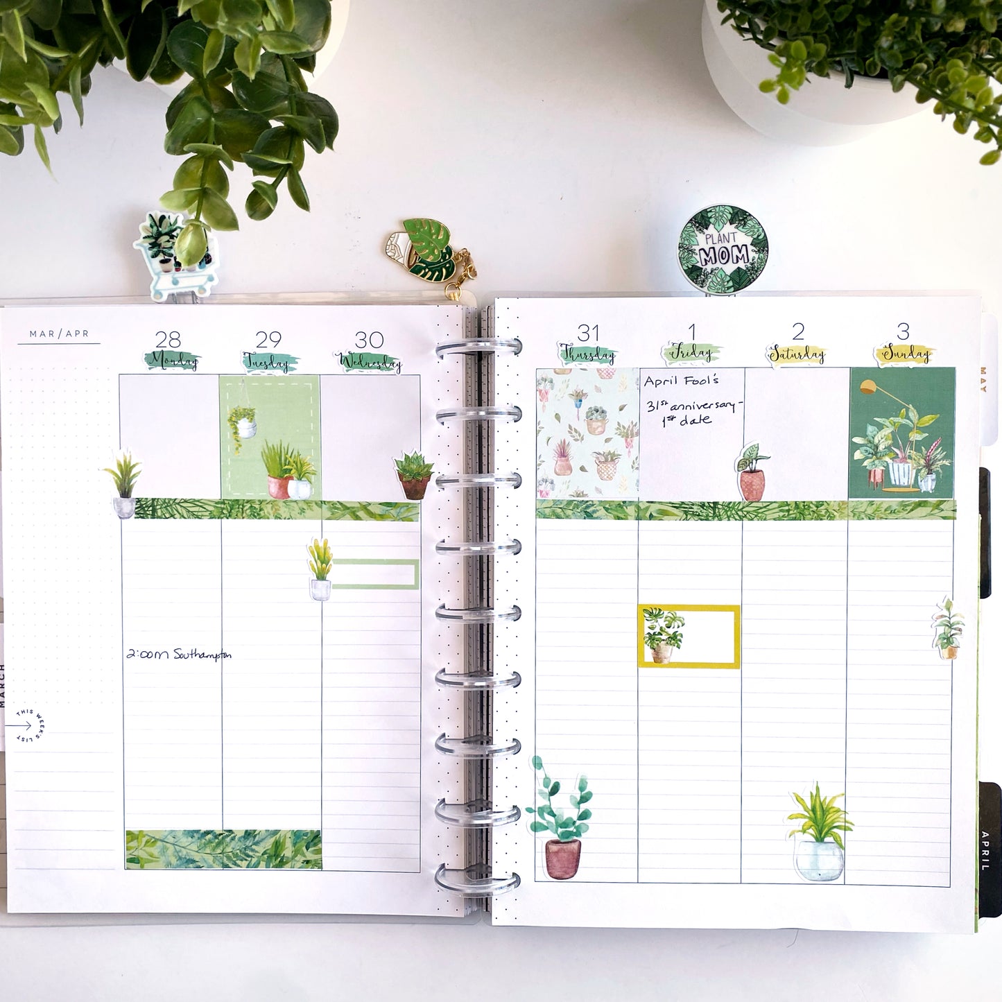 Green Thumb Planner Stickers | Plant Lovers’ Stickers | Plant Fan Stickers | Houseplant Stickers | Seasonal Planner Stickers