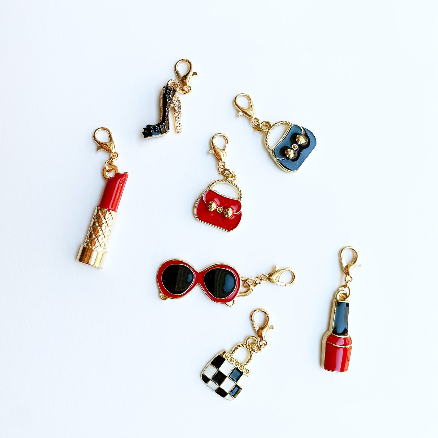 Fashion Plate Charms | High Heel Bookmark | Luxury Handbag Stitch Marker | Couture Charms |Designer Charms