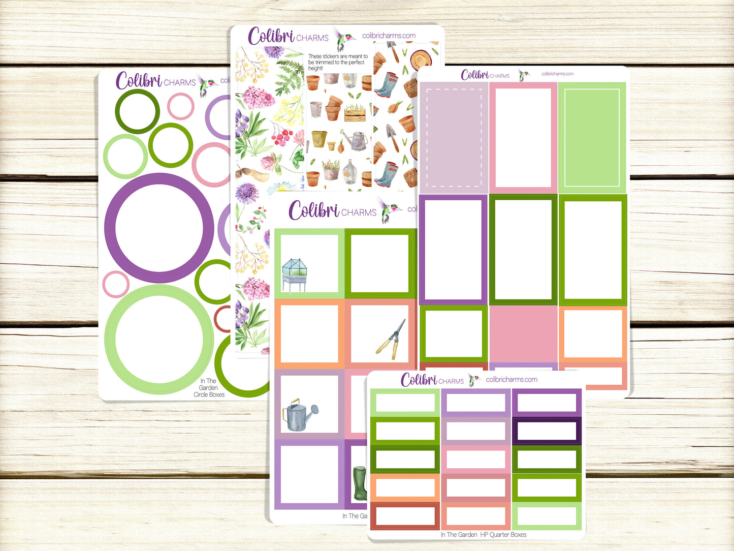 In the Garden Box Planner Stickers, Floral Happy Planner Stickers, Seasonal Planner, Functional Planning