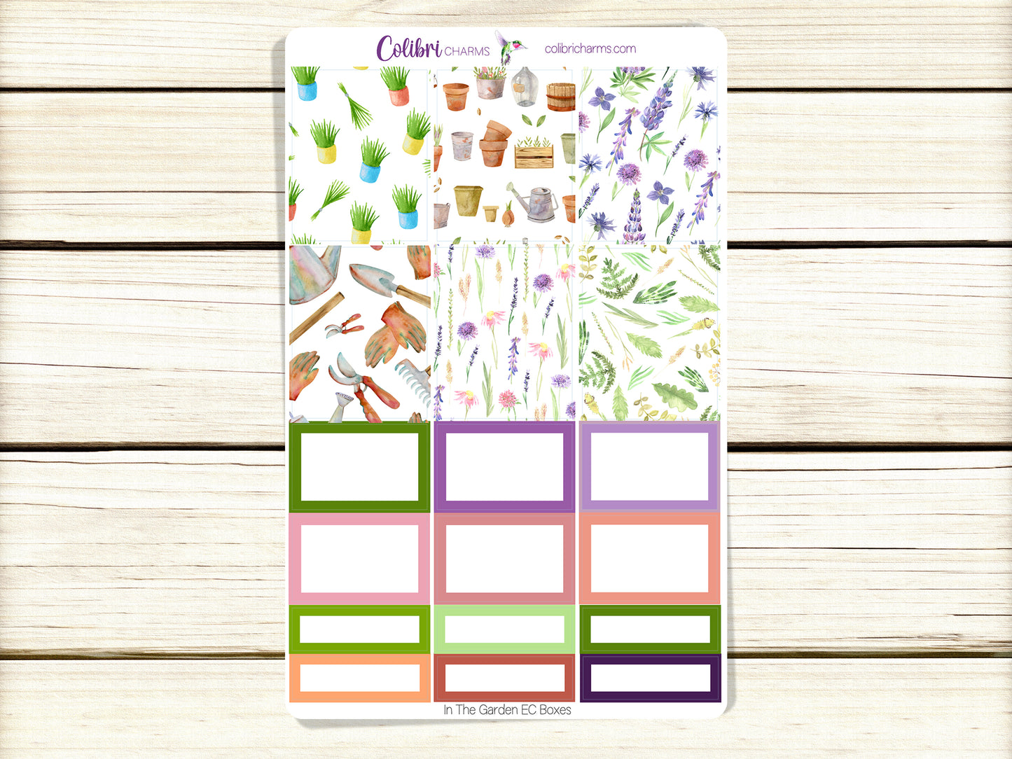 In the Garden Box Planner Stickers, Floral Happy Planner Stickers, Seasonal Planner, Functional Planning