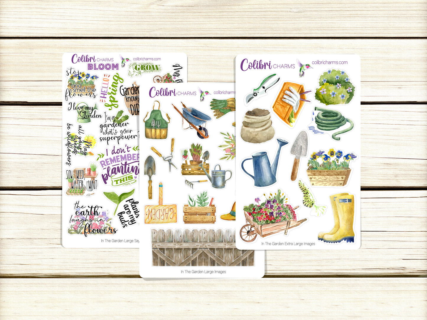 In the Garden Planner Stickers, Gardening Deco Stickers, Springtime, Spring Planner Sticker Kit, Seasonal Planner Stickers